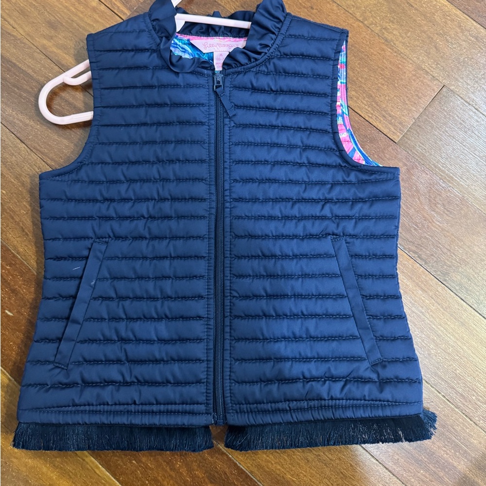 Girls Lilly Pulitzer Blue Quilted Vest